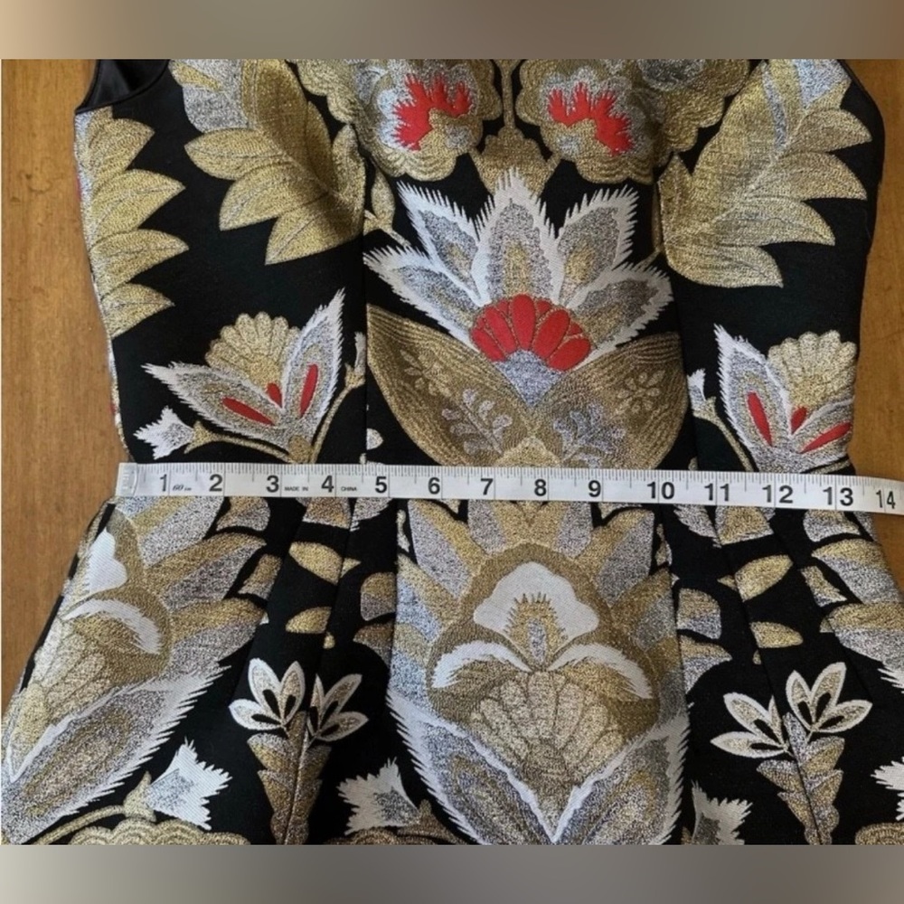 Ted Baker Imoen Opulent Orient Jacquard Dress Womens Size 1 US 4 Pocket Cocktail - Picture 11 of 11